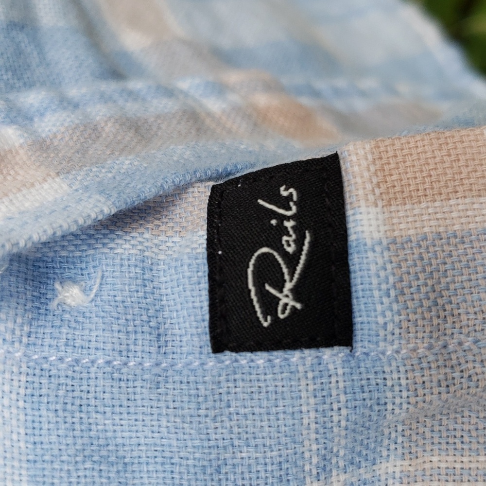 Rails Wyatt Relaxed Fit Plaid Button-Up Shirt 100… - image 5